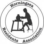This picture shows the logo of the Horningsea Resident's Association. It has the silhouette of a potter.