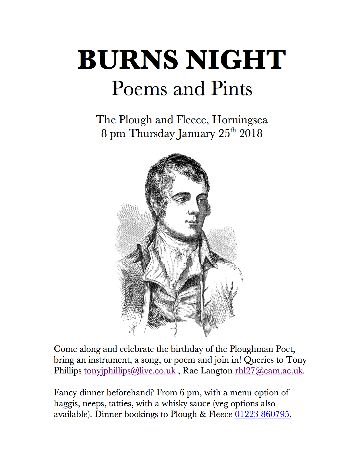BURNS NIGHT POEMS AND PINTS FLYER