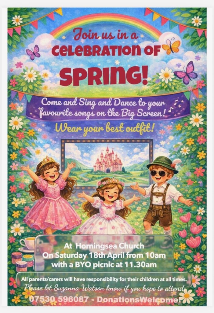 An AI generated poster showing usual "twee" images and decorations